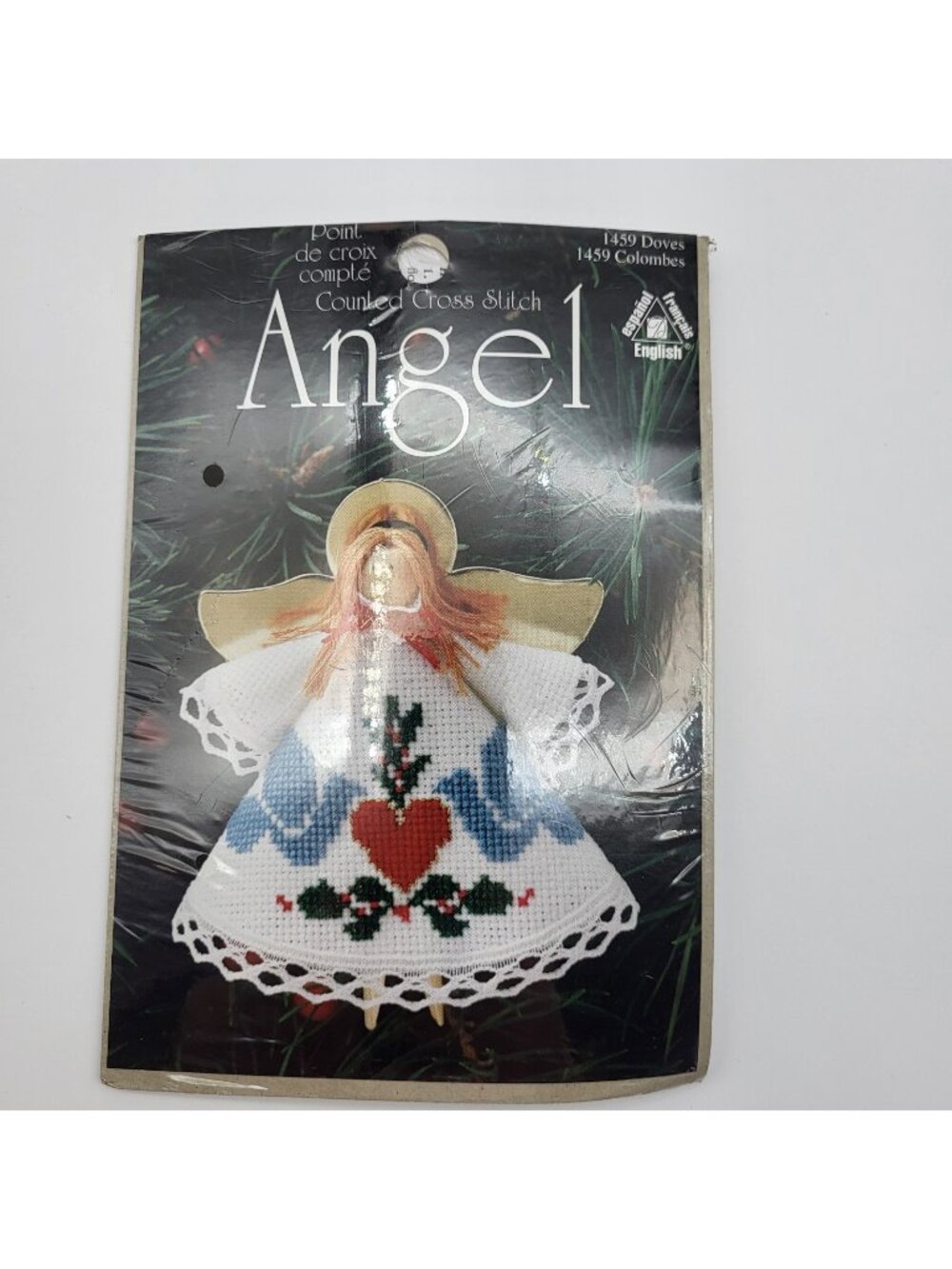 Vintage Clothes pin Angel cross Stitch Ornament kit sealed
